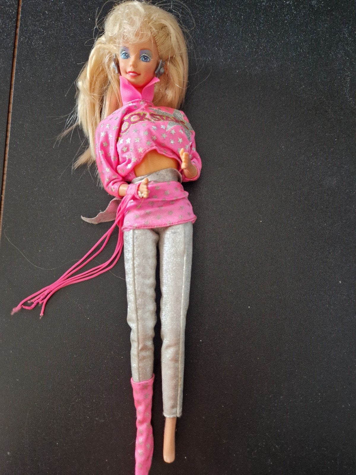 Vintage Barbie Pop - Roze Rock Star Outfit, Verzamelen, Ophalen of Verzenden, Gebruikt, Pop