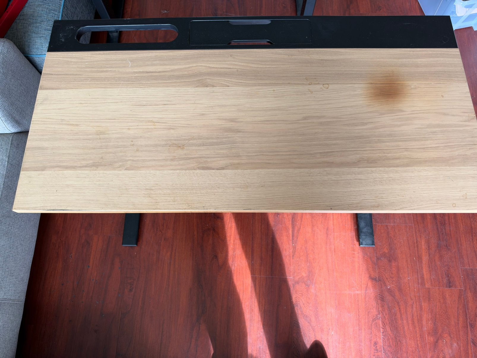 2x IKEA Bureau 120x60 zwart/bruin, Ophalen, Ikea, Gebruikt, Ikea