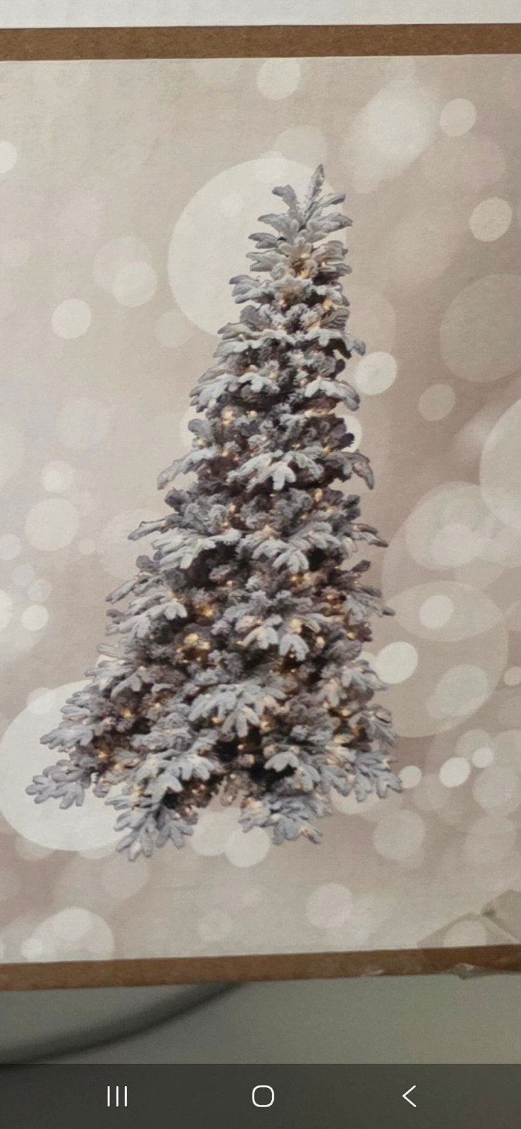 Kerstboom met sneeuw en lampjes, Diversen, Ophalen, Zo goed als nieuw