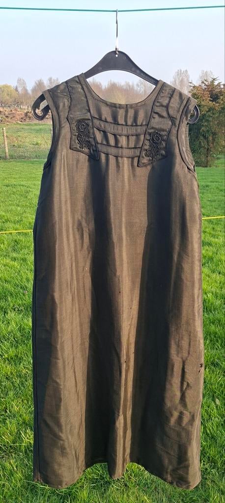 Antiek zwart boeren schort, Antiek en Kunst, Antiek | Kleding en Accessoires, Dames, Ophalen of Verzenden