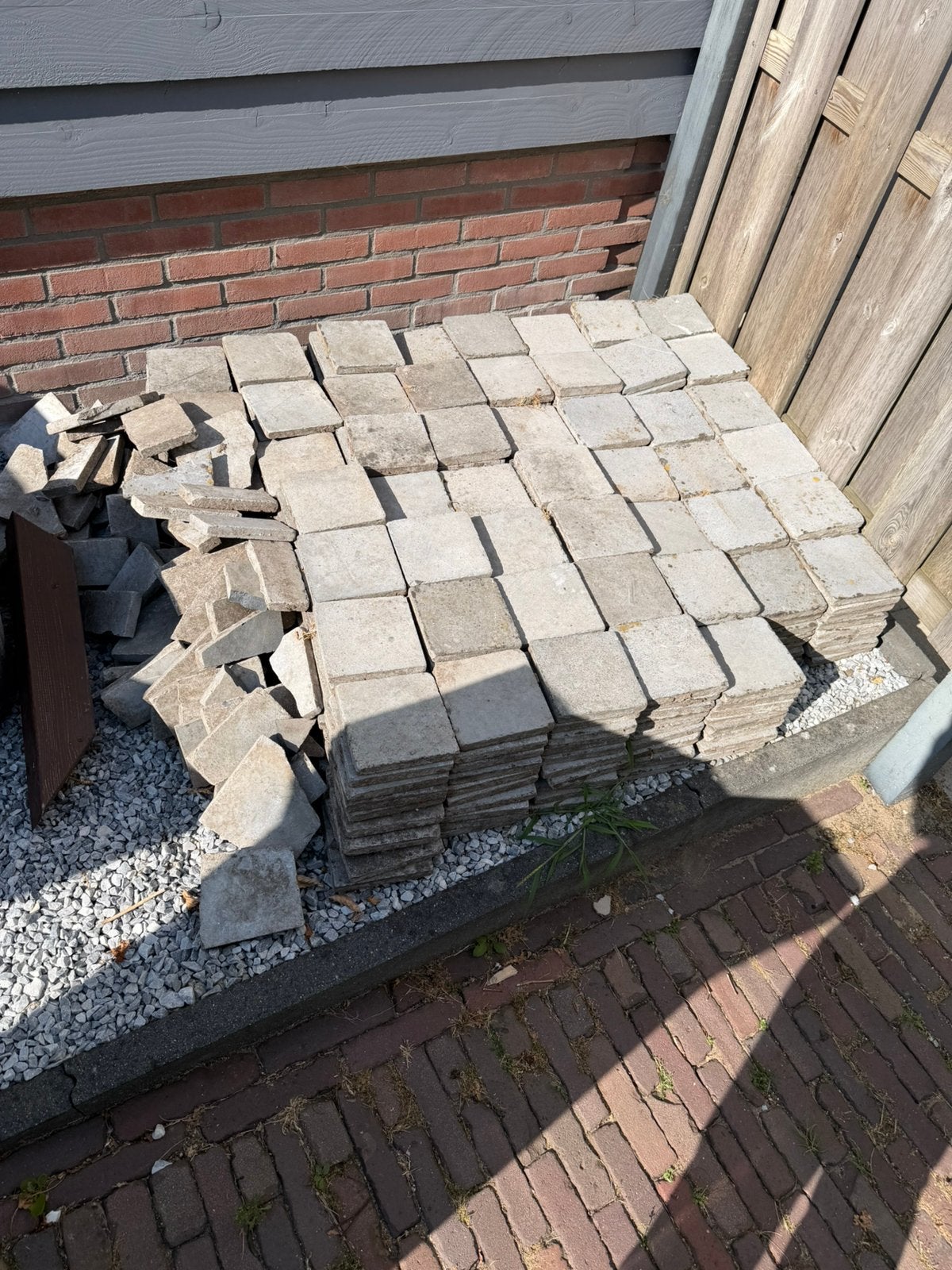 Tegels 15x15cm, Ophalen, Zo goed als nieuw, Beton, Terrastegels