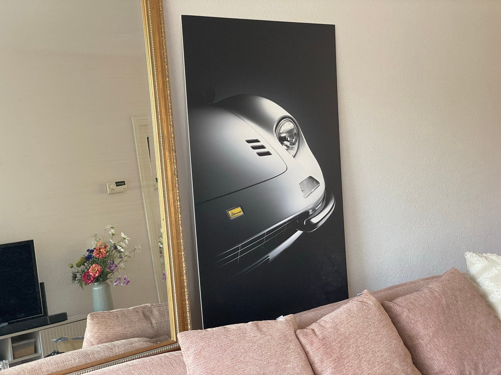 1968 Ferrari Dino 206 GT Foto op dibond 90x60cm, Ophalen, Gebruikt, Oorspronkelijke maker, Print