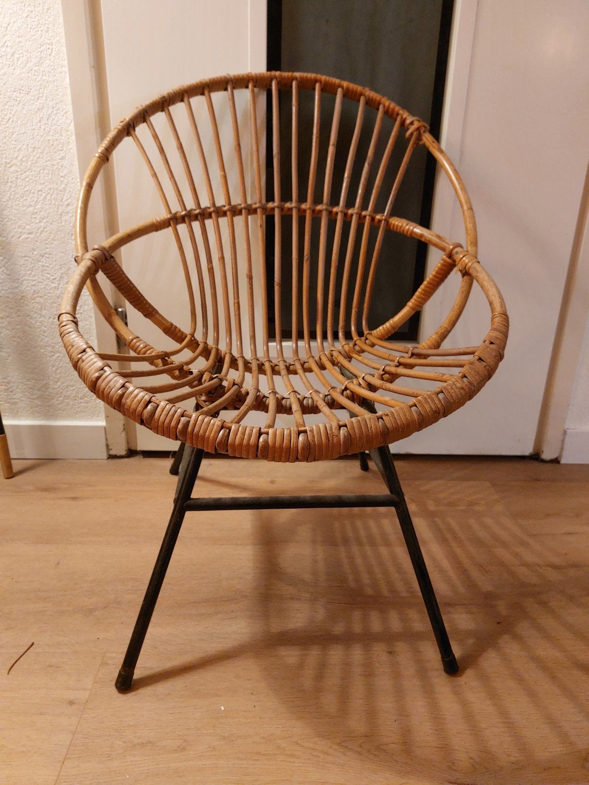Rohé Noordwolde Rotan Kinderstoel - Mid-Century Design, Ophalen