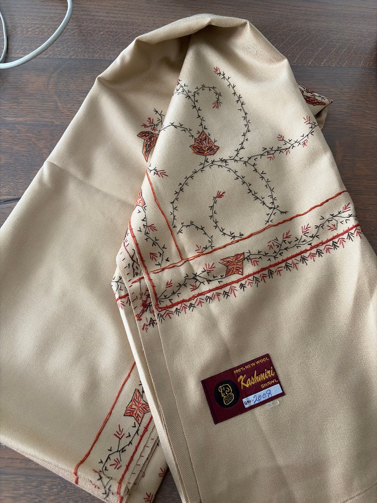 Nieuw: traditionele Kashmiri Aari Geborduurde Sjaal, Ophalen of Verzenden, Nieuw