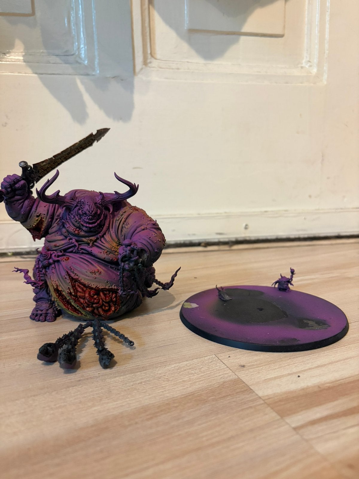 Warhammer 40k/aos nurgle great unclean one / rotiguts bits, Figuurtje(s), Ophalen of Verzenden, Geverfd, Warhammer 40000