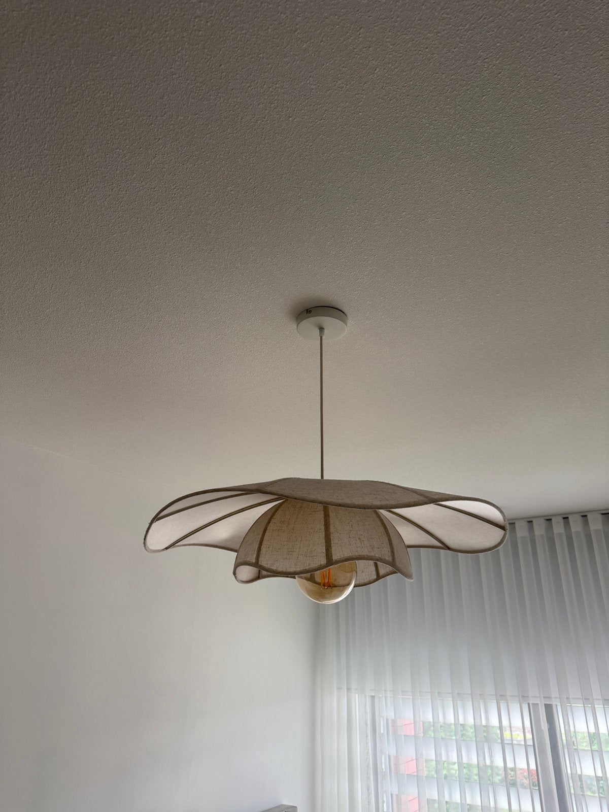 Hanglamp Agir Off-White van Kwantum, Ophalen, E27 (groot), Zo goed als nieuw, Overige materialen
