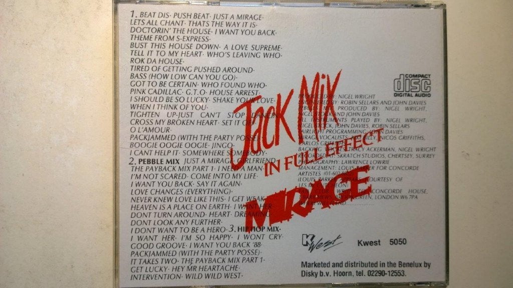 Mirage - Jack Mix In Full Effect, Cd's en Dvd's, Ophalen of Verzenden, Zo goed als nieuw, Dance, Album