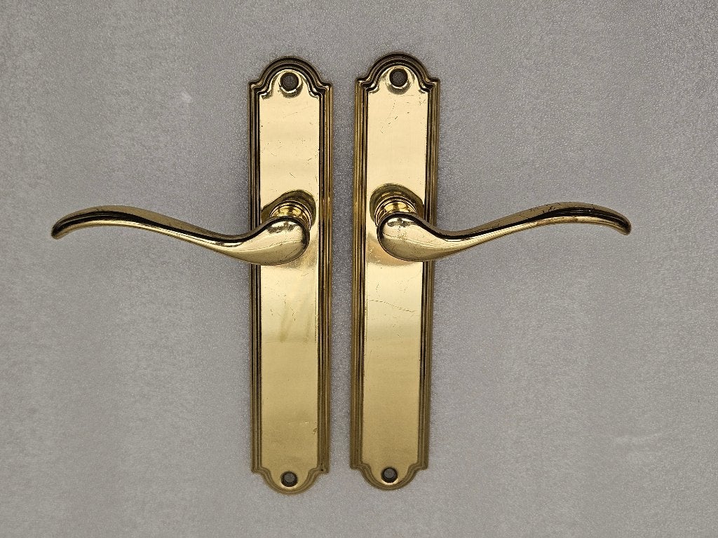 Setje vintage Geelkoperen Deurbeslag set nr.2, Ophalen of Verzenden