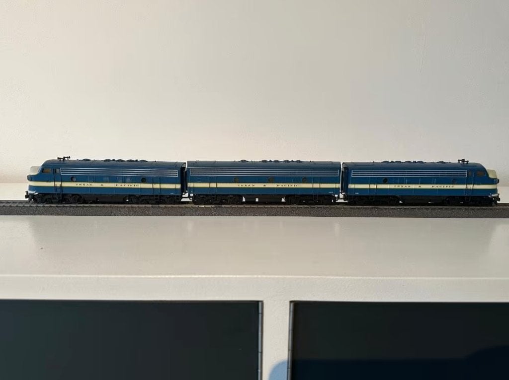 Marklin 3481 + 4081 Texas & pacific DIGITAL zgan, Ophalen, Wisselstroom, Locomotief, Zo goed als nieuw