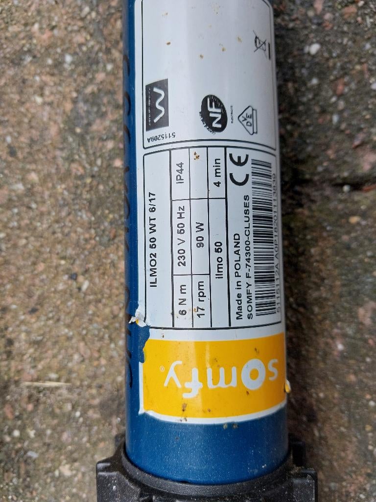 Rolluik motor, Ophalen of Verzenden, Gebruikt, 200 cm of meer, 200 cm of meer