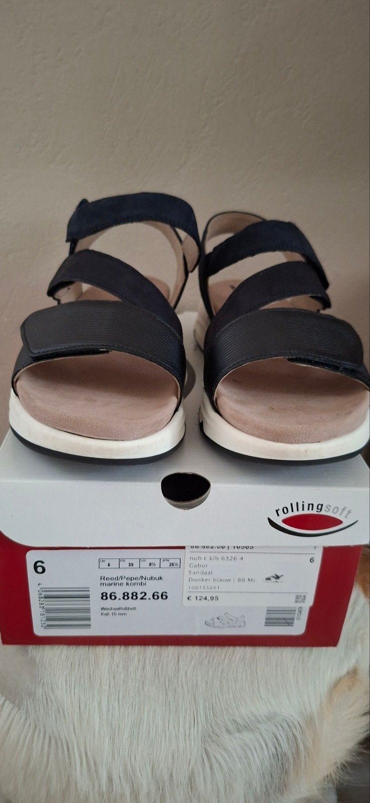 Gabor rollingsoft sandalen ( 39), Blauw, Gabor, Nieuw, Sandalen of Muiltjes