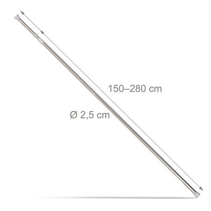 Telescopische roede van edelstaal, Relaxdays GmbH, Ophalen of Verzenden, Zo goed als nieuw, Info@j2tools.nl