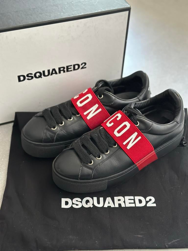 Dsquared Icon High sole zwarte sneakers dames maat 36,5, Kleding | Dames, Schoenen, Ophalen of Verzenden, Gedragen, Zwart, Sneakers of Gympen