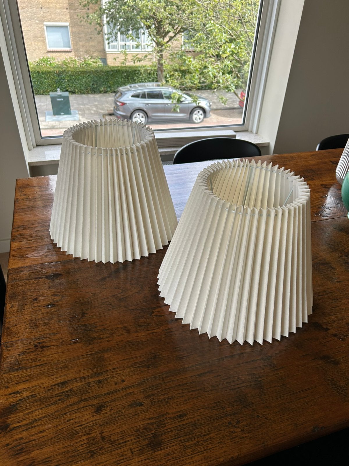 Lampenkap twee stuks H&M Home, Huis en Inrichting, Ophalen, Zo goed als nieuw, Wit, Rond