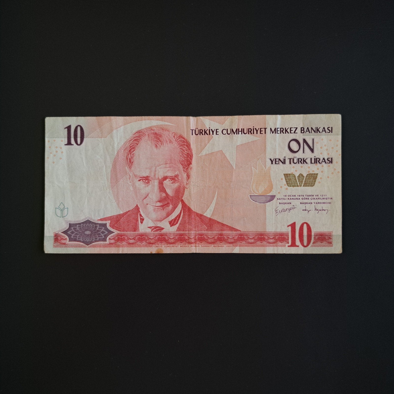 10 lira Turkije #005, Postzegels en Munten, Bankbiljetten | Europa | Niet-Eurobiljetten, Verzenden, Overige landen, Los biljet