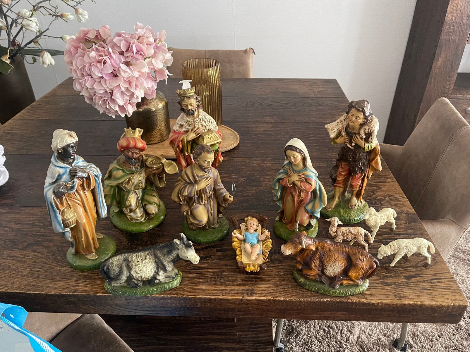 Mooie beelden uit kerststal italy, Verzamelen, Beelden en Beeldjes, Ophalen of Verzenden, Zo goed als nieuw