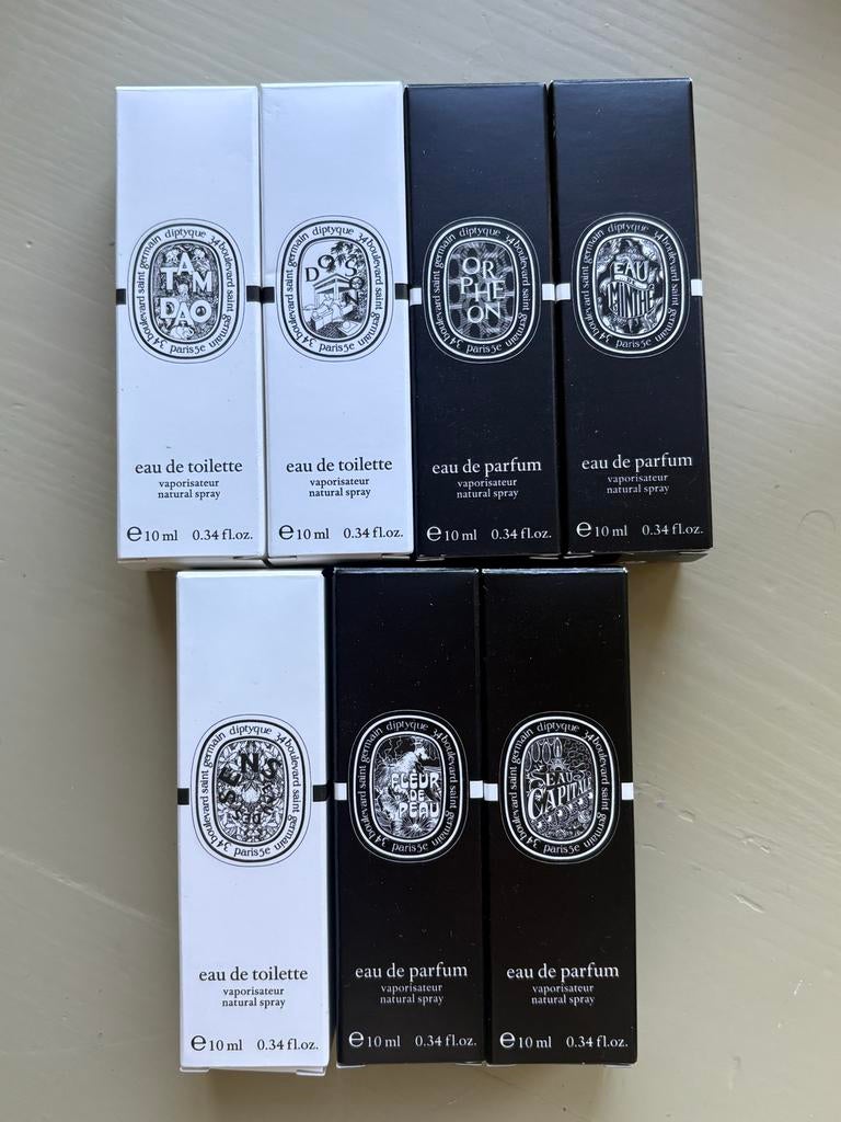 7 luxe Diptyque parfums set - 10ml, Ophalen of Verzenden, Nieuw