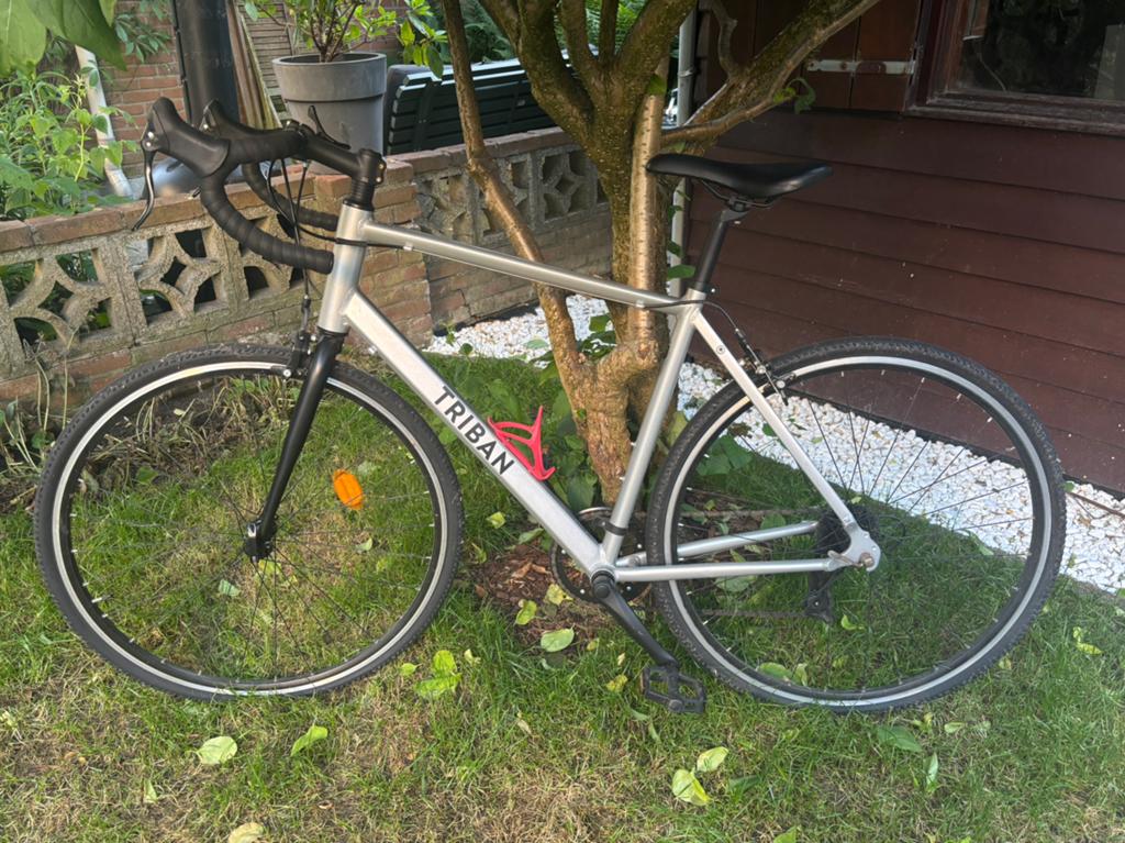 TRIBAN racefiets instapmodel Decathlon grijs, Minder dan 10 versnellingen, Aluminium, Zo goed als nieuw, Ophalen