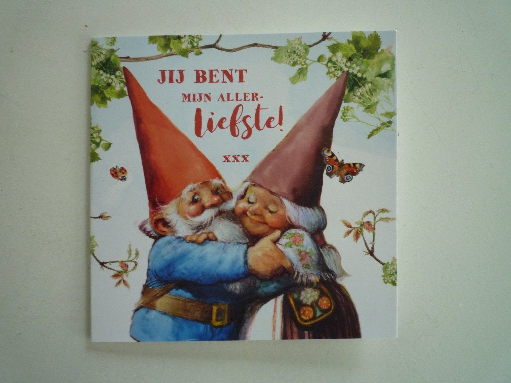 Rien Poortvliet kaart met kabouters, Ophalen of Verzenden, 1980 tot heden, Sterren en Beroemdheden