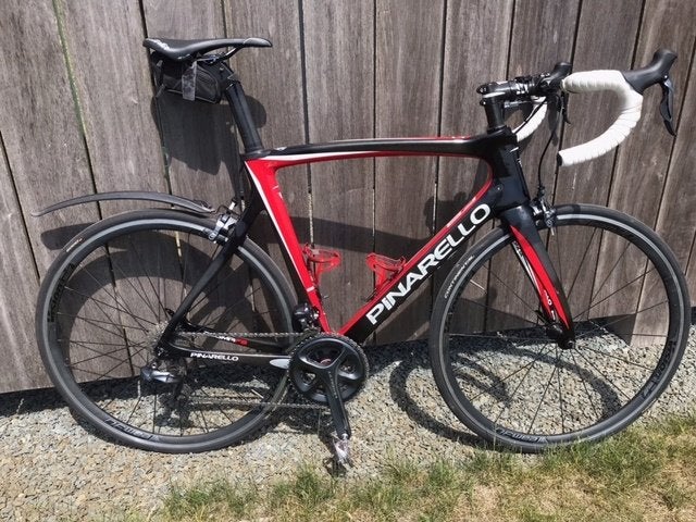 Te Koop pinarello F8, 28 inch, Gebruikt, Velgrem, 57 tot 61 cm