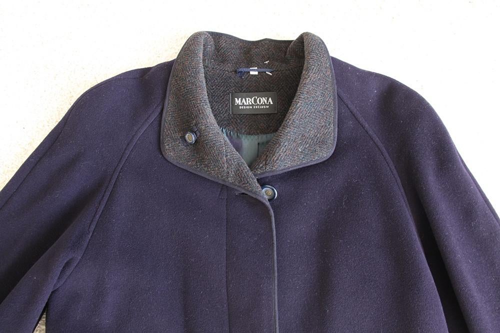 Zeer Mooie Marcona Jas 2 100% Cashmere & Wol (Maat 40) €40,-, Kleding | Dames, Jassen | Winter, Maat 38/40 (M), Blauw, Ophalen of Verzenden