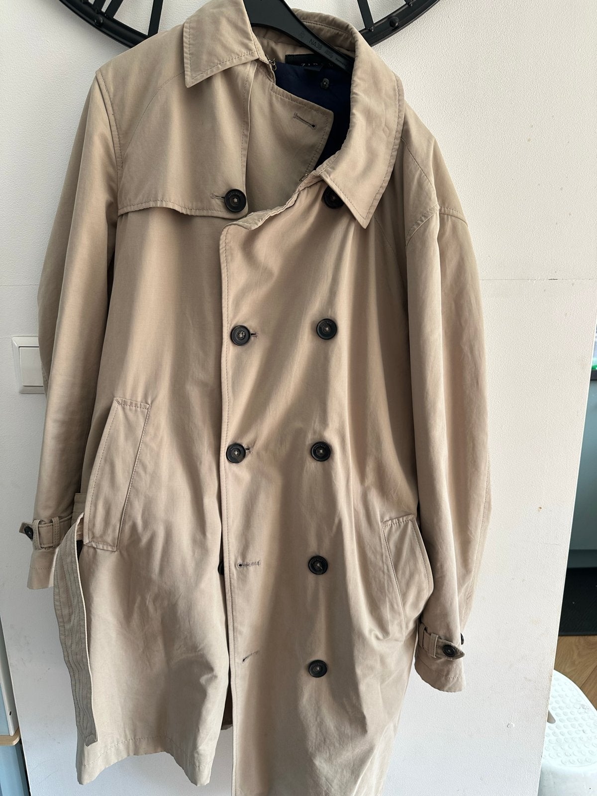 Zara Man Trenchcoat - Maat L, Ophalen, Zo goed als nieuw, Maat 52/54 (L), Beige