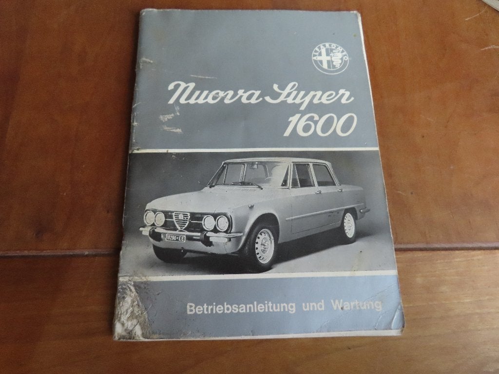 Instructieboek Alfa Romeo Giulia Nuova Super 1600 1977, Ophalen of Verzenden