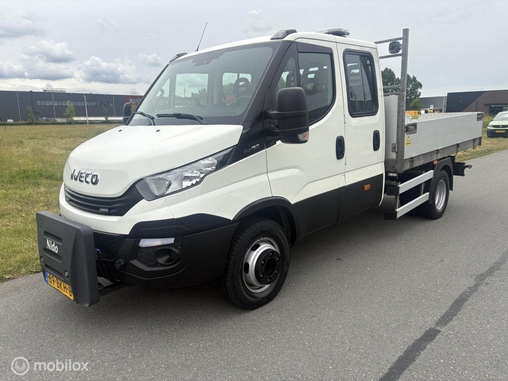 Iveco 70C15 Kipper 6 persoons NIDO Motor PTO 123000KM 1e eig, Achterwielaandrijving, Zwart, Wit, Bedrijf