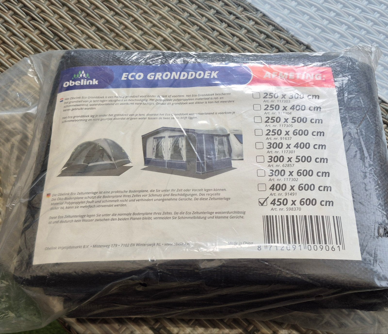 Eco gronddoek 450x600 cm nieuw, Ophalen of Verzenden, Nieuw