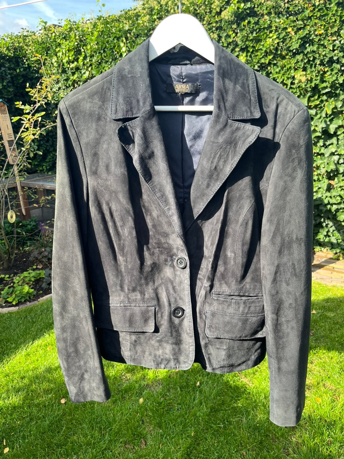 Arma Suede jasje mt 40, Maat 38/40 (M), Blauw, Ophalen of Verzenden, Zo goed als nieuw
