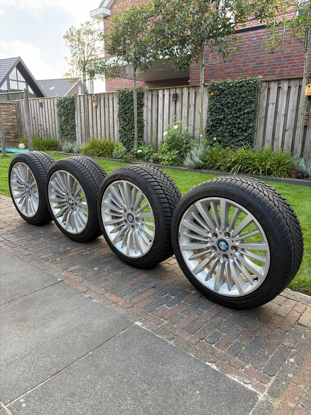 BMW Styling 416 Velgen met GoodYear UltraGrip Winterbanden, Ophalen, 18 inch, Gebruikt, Banden en Velgen