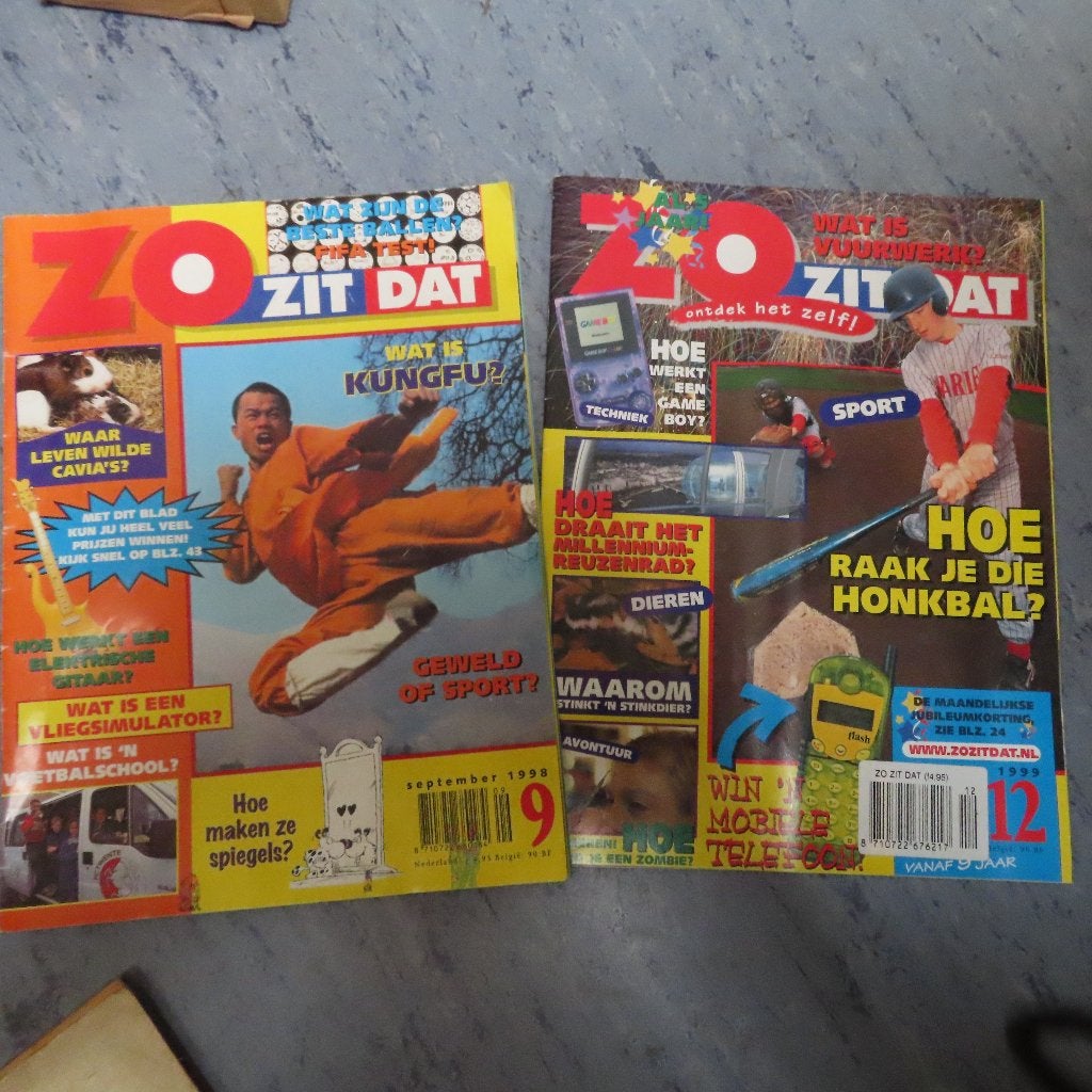 jeugd tijdschriften Zo zit dat 1999 + 1998 kungfu en honkbal, Verzenden, Zo goed als nieuw, Overige typen