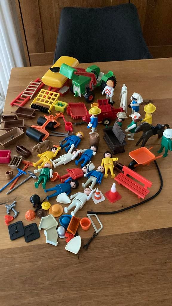 Playmobil boerderij set met figuren en voertuigen, Ophalen of Verzenden, Gebruikt, Complete set