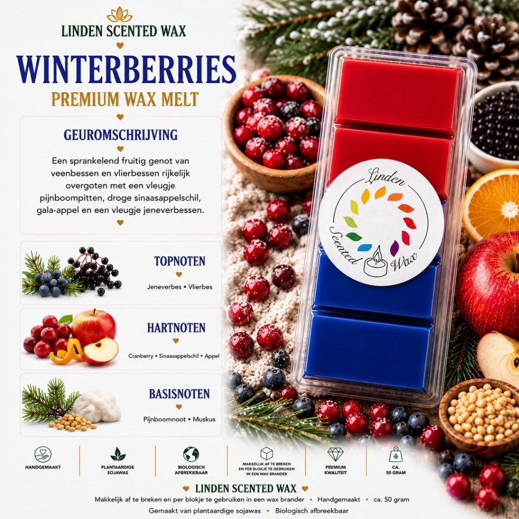Waxmelts WINTERBERRIES geur fruit waxmelt snapbar, Ophalen of Verzenden, Nieuw, Was, Kaars