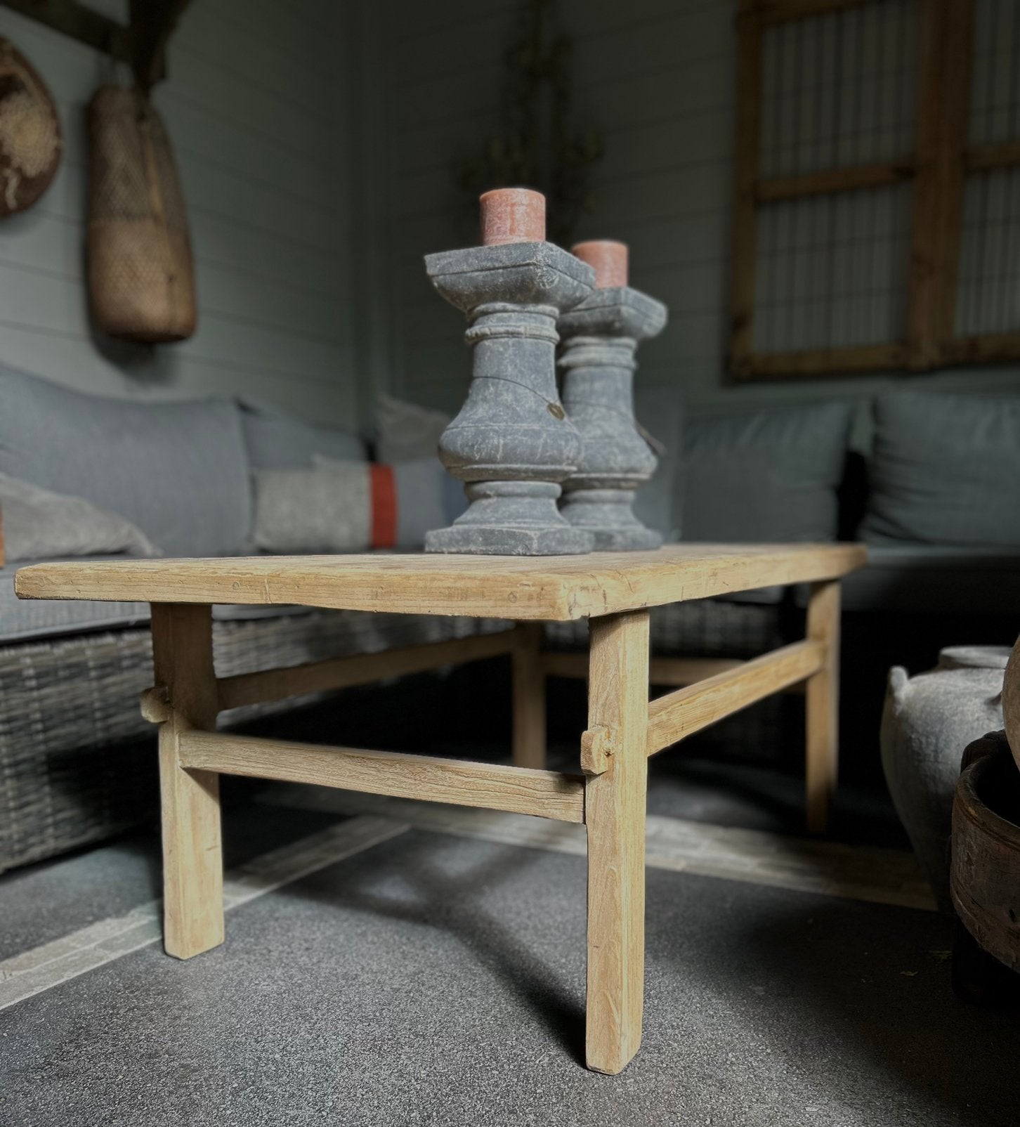 Chinese salon tafel elmwood oosters sober sleets imperfect, Ophalen, 100 tot 150 cm, 50 tot 100 cm, Zo goed als nieuw