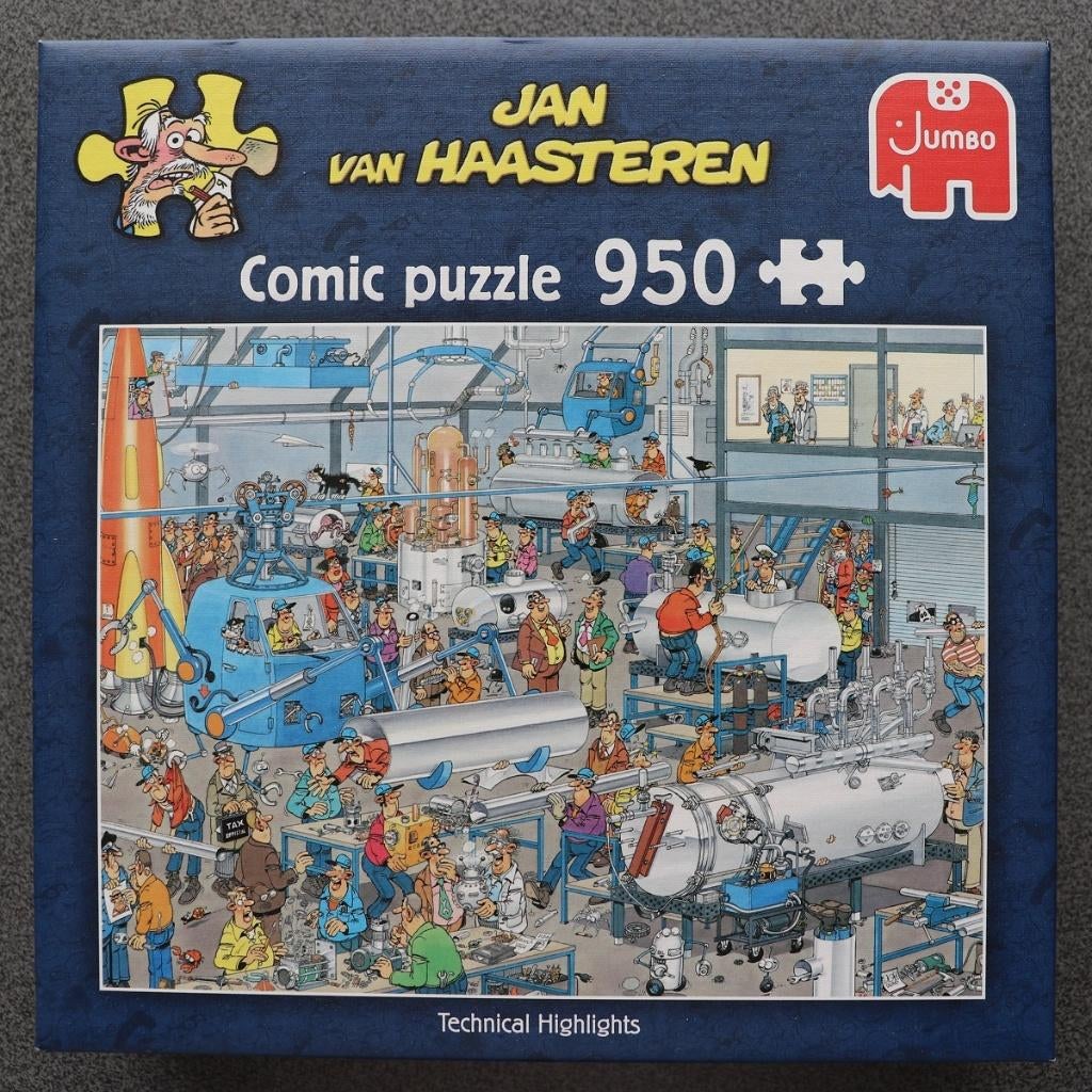 Jan van Haasteren puzzel 950 stukjes, Technical Highlights, Ophalen of Verzenden, 500 t/m 1500 stukjes, Zo goed als nieuw, Legpuzzel