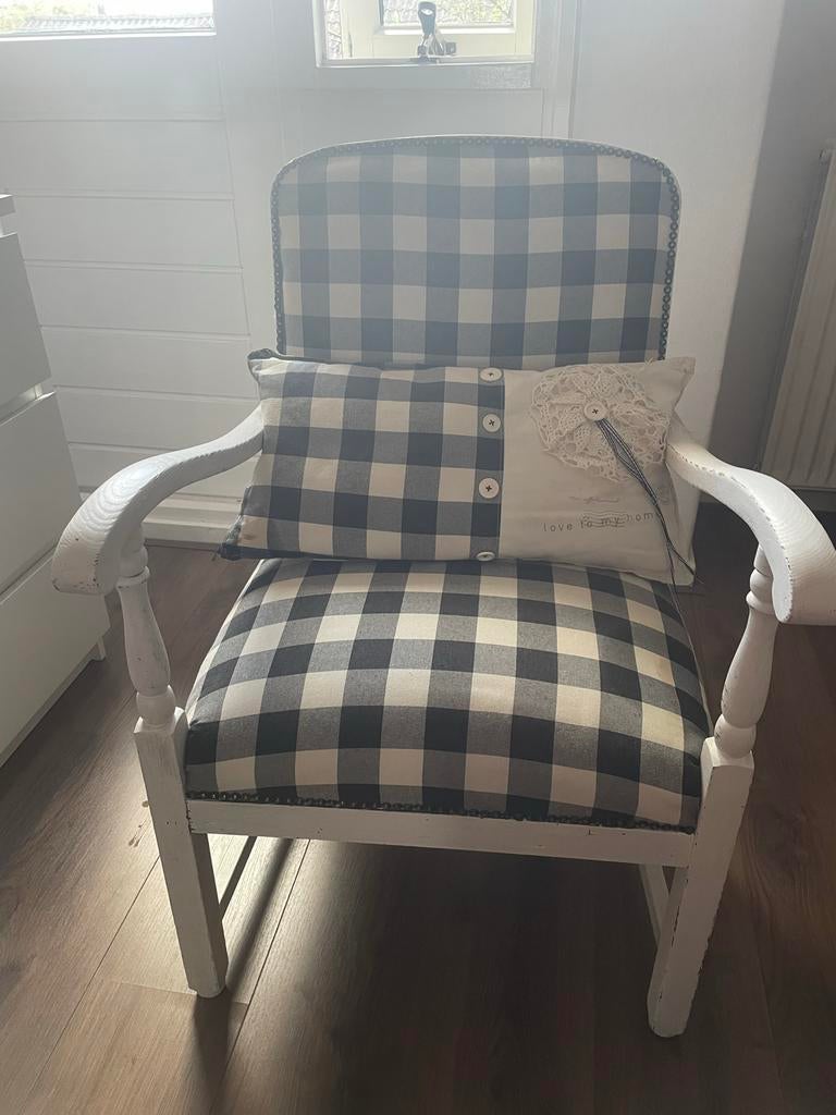 Geruite fauteuil, Ophalen, Gebruikt, Zwart, Eén