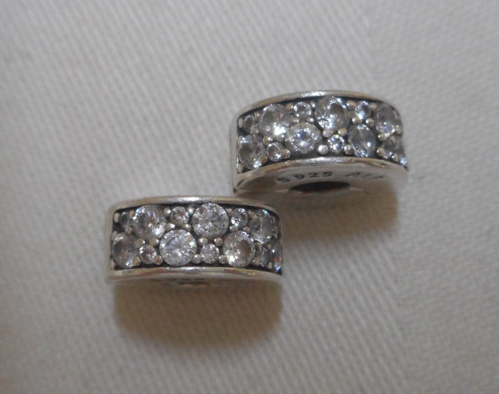 Pandora zilveren set Shining Elegance Clips nr.1064, Verzenden, Pandora, Zo goed als nieuw, 2 of 3 bedels