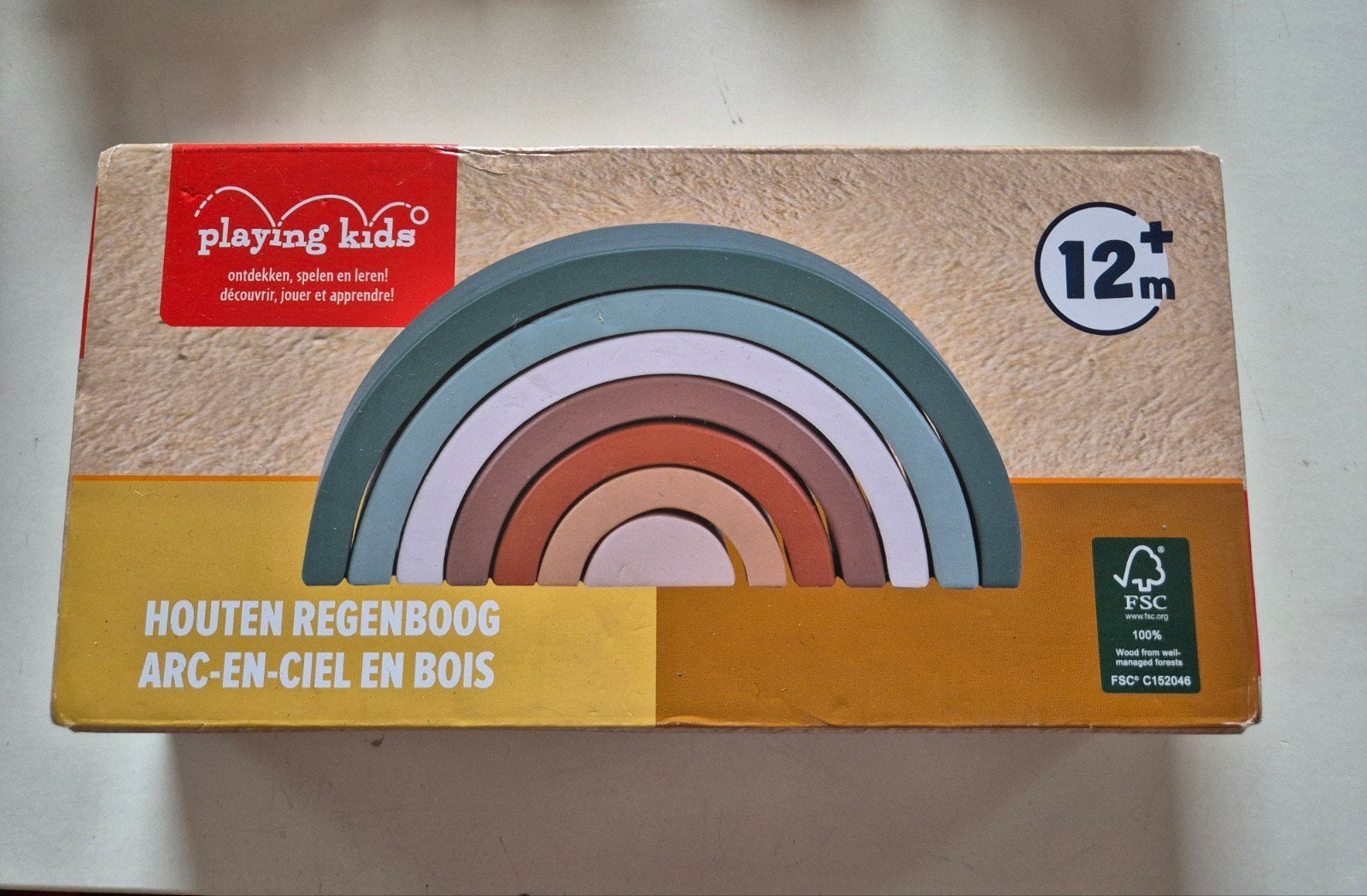 Houten Regenboog Stapelblokken - Nieuw in Doos, Kinderen en Baby's, Speelgoed | Houten speelgoed, Ophalen of Verzenden