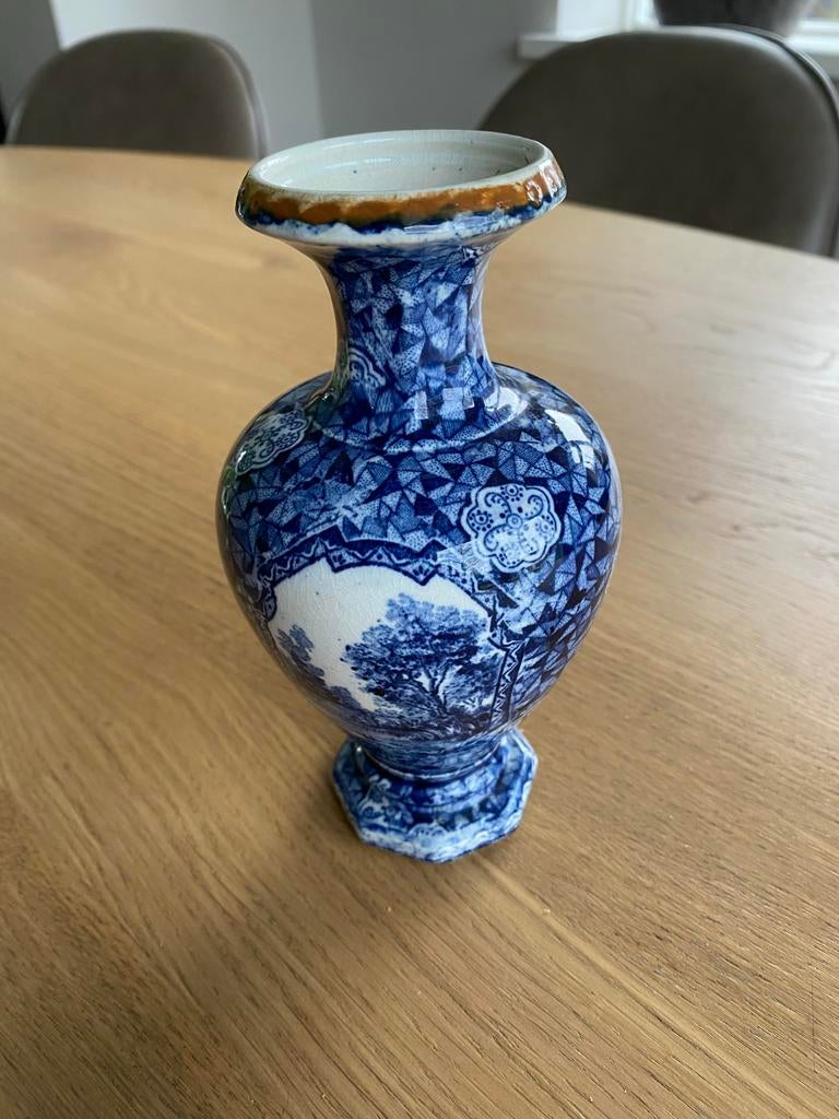 Antieke Villeroy & Boch Flamand Bleu Vaas - ca. 1900, Ophalen of Verzenden