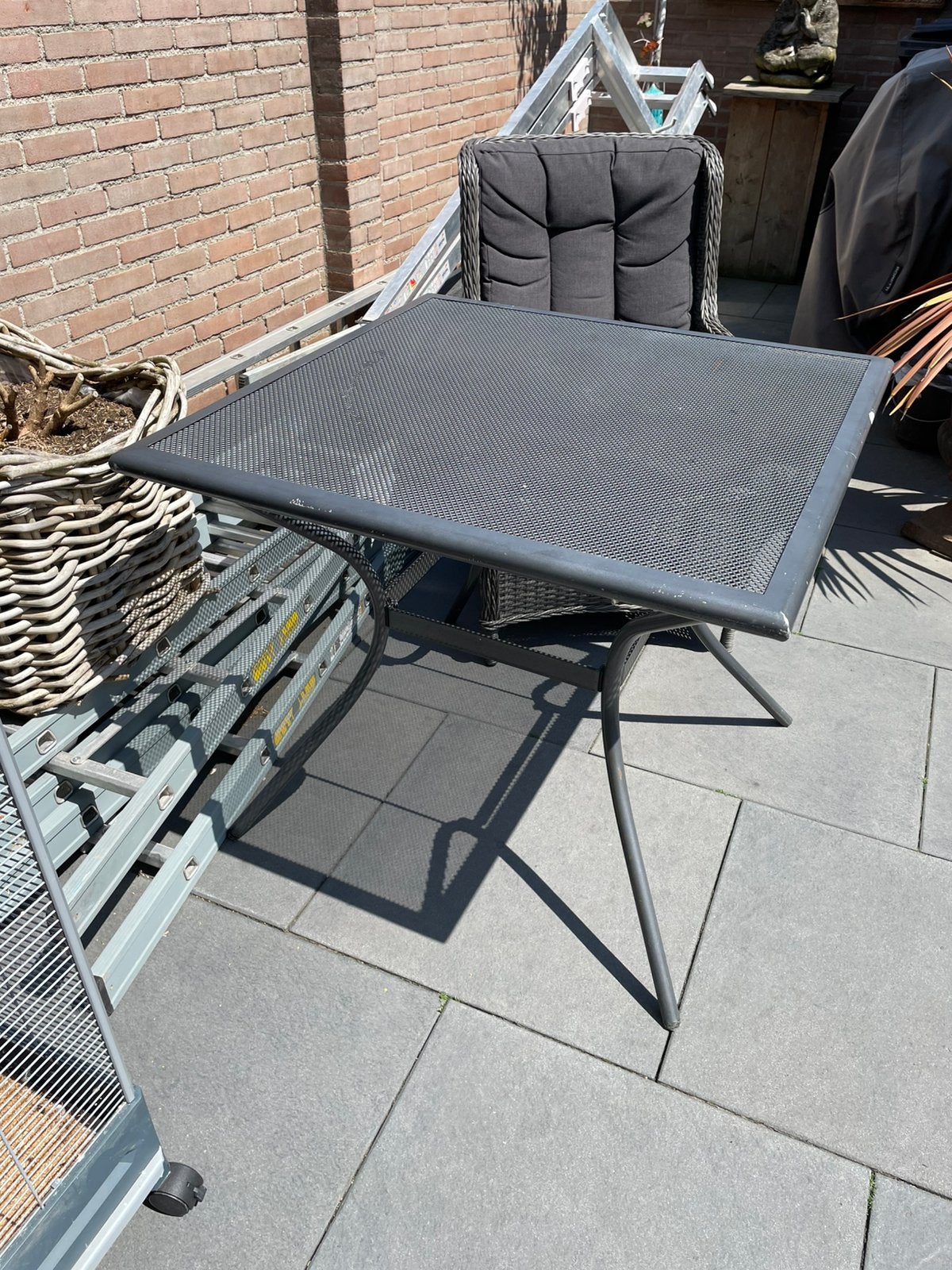 Ijzeren tuintafel, Ophalen, Zo goed als nieuw, Overige materialen, 2 zitplaatsen