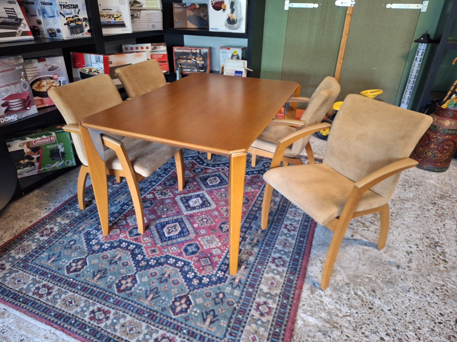 Eethoek eet hoek stoelen tafel Leolux perfecte staat, Ophalen, Gebruikt, Leolux, 4 tot 6 stoelen