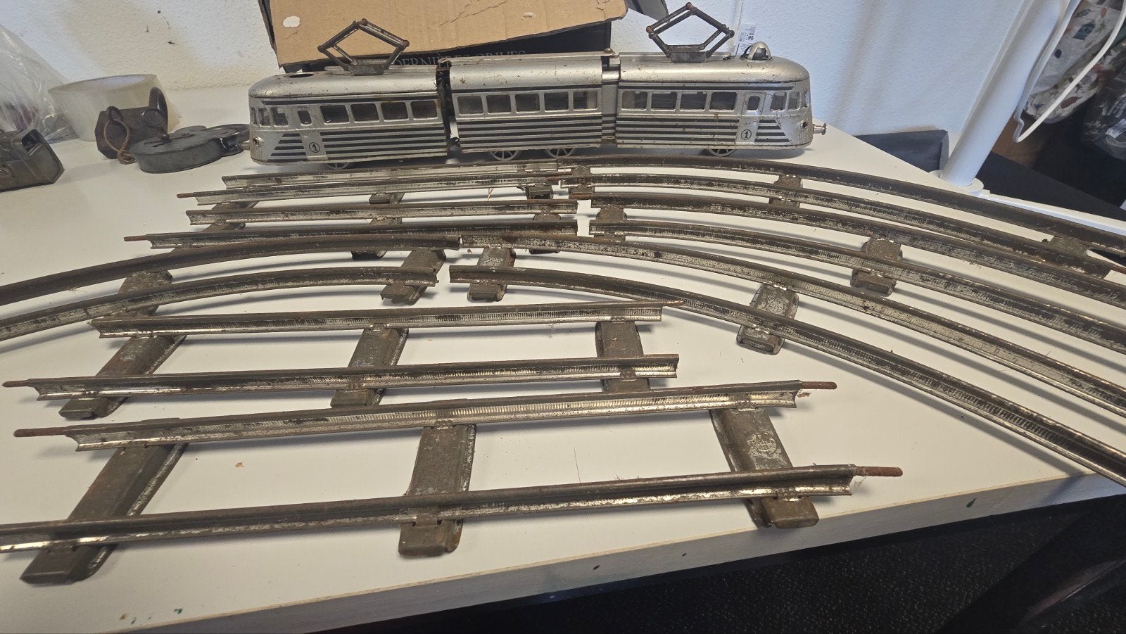Zeldzame Vintage Blikken Speelgoedtrein (Made in France), Antiek en Kunst, Antiek | Speelgoed, Ophalen of Verzenden