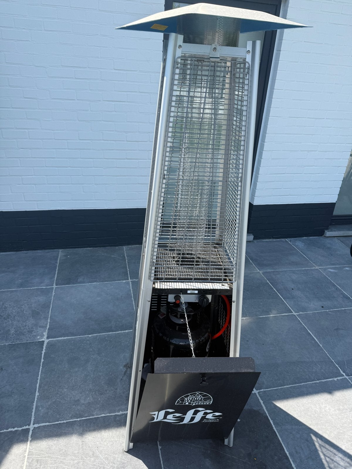 Nieuwe 1.80m hoge gas terrasverwarmer met glazen buis, Ophalen of Verzenden, Nieuw, Gas, Vloer