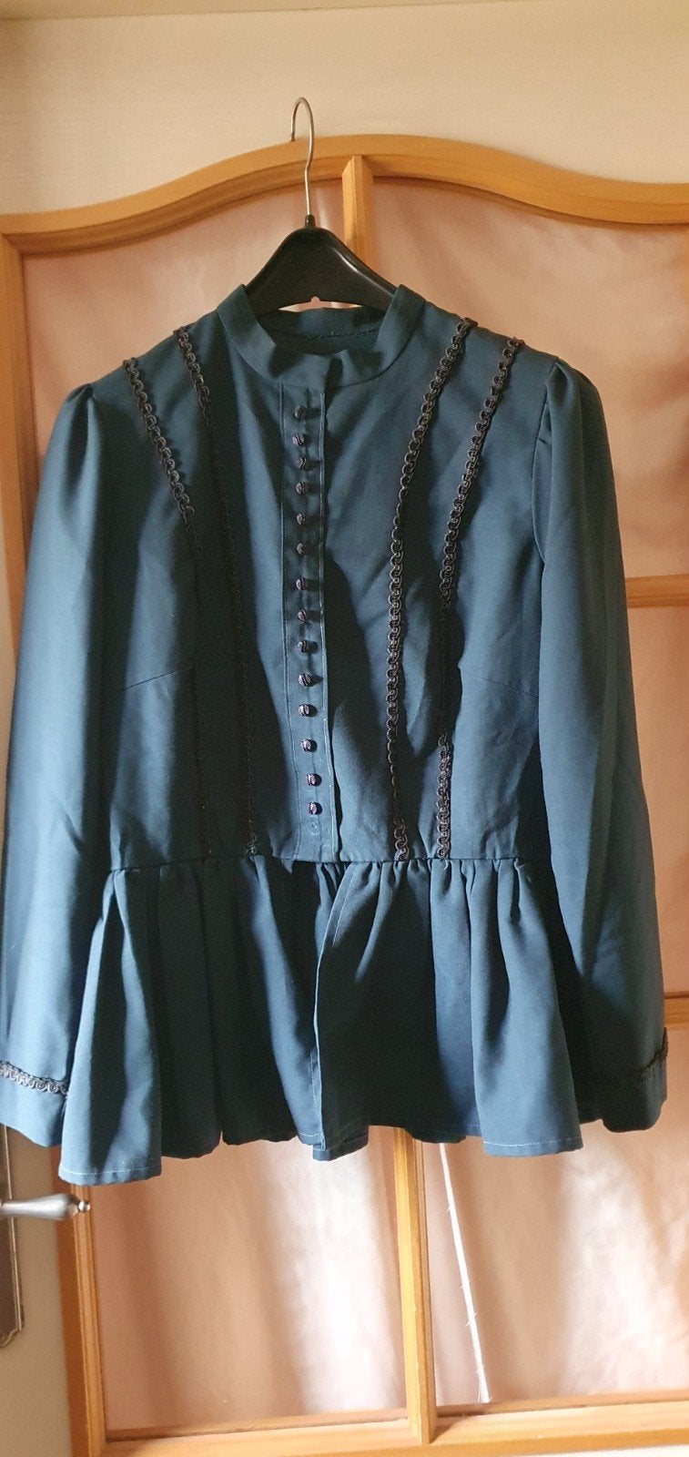 Antiek streekdracht klederdracht jakje petrol, Antiek en Kunst, Antiek | Kleding en Accessoires, Ophalen of Verzenden, Dames