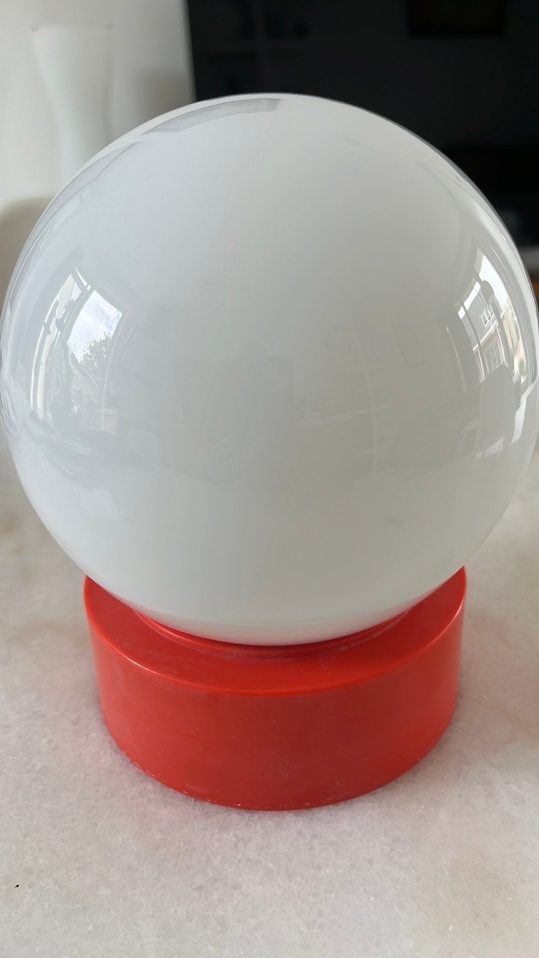 Space Age Oranje Plafonniere plafond lamp - Perfecte Staat, Verzamelen, Ophalen of Verzenden, Huis en Inrichting