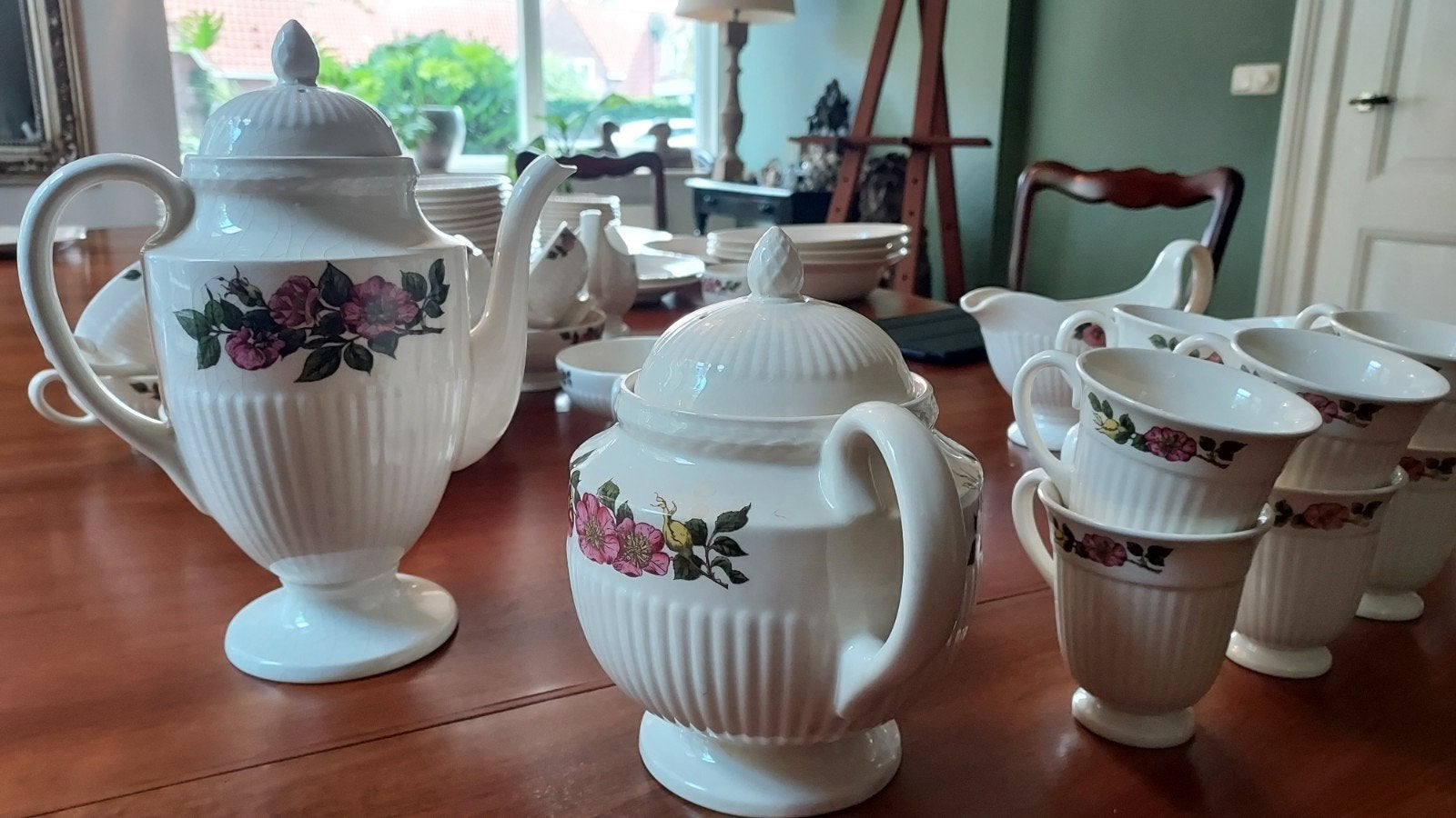 136-delig Wedgwood Briar Rose Servies - Compleet, Ophalen, Gebruikt, Klassiek, Wedgwood