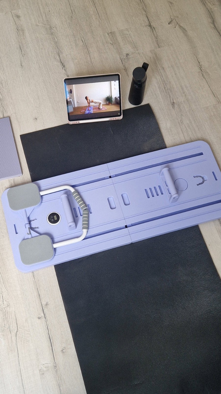 Pilates board opvouwbare paars kleur compleet met timer., Ophalen, Nieuw, Overig