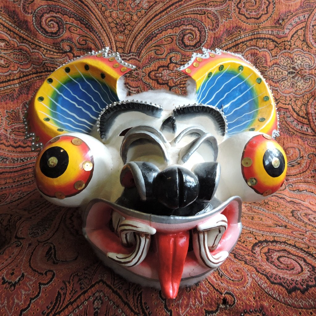 Bolvia Jukumari masker Diablada dans Latijns-Amerika 34 cm, Ophalen of Verzenden