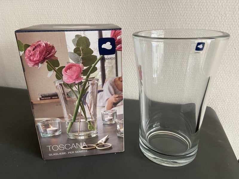Leonardo Vaas Toscana Bloom 22 cm per stuk, Ophalen of Verzenden, Nieuw, Glas
